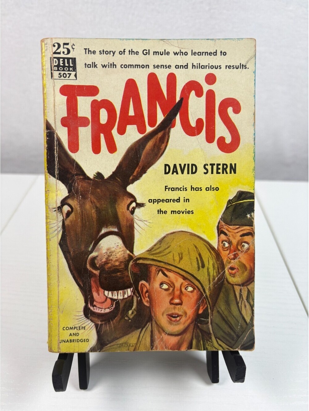 Francis by David Stern Dell Book 507 Vintage Talking Mule WWII Comedy Paperback